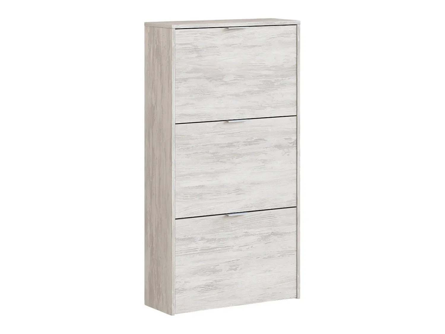 Móvel De Arrumação|Sapateira*Dmora Sapateira Dcosta, guarda-roupa com 3 portas sanfonadas, armário de dupla capacidade para até 18 pares de sapatos, 70x17h180 cm, Branco