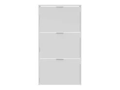 Móvel De Arrumação|Sapateira|Dmora Sapateira Dcosta, guarda-roupa com 3 portas sanfonadas, armário de dupla capacidade para até 18 pares de sapatos, 70x17h180 cm, brilhante Branco