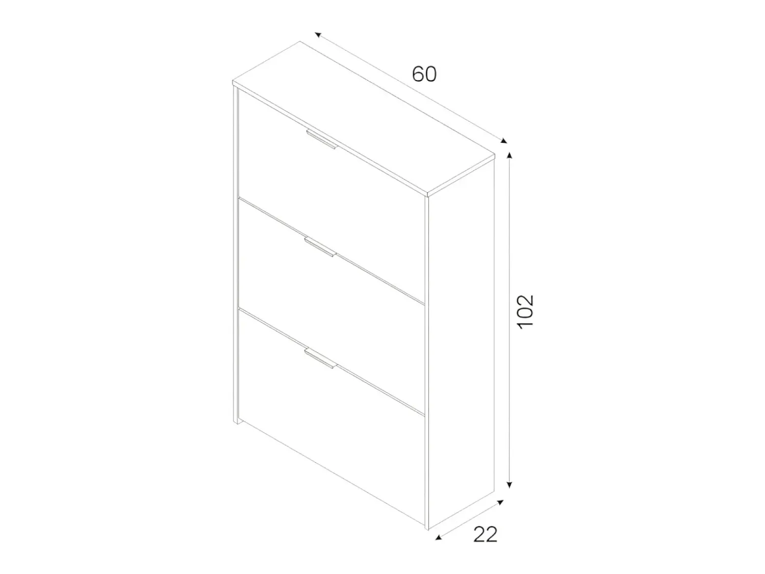 Móvel De Arrumação|Sapateira|Dmora Sapateira Dcosta, guarda-roupa com 3 portas sanfonadas, armário de dupla capacidade para até 18 pares de sapatos, 70x17h180 cm, brilhante Branco