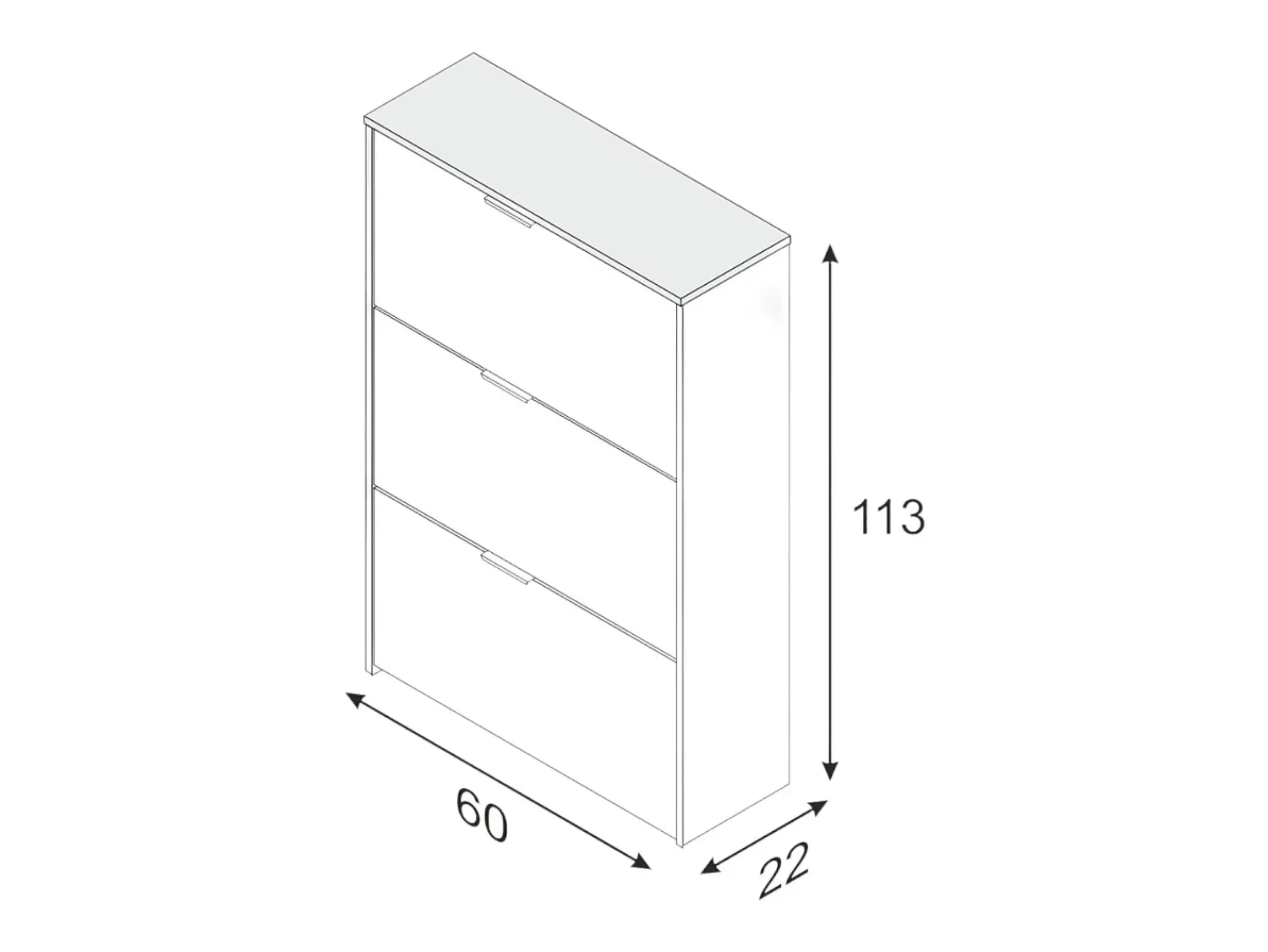 Dmora Sapateira Dcosta, Sapateira com 3 portas sanfonadas, Armário de dupla capacidade para até 18 pares de sapatos, 70x17h180 cm, Carvalho^ Móvel De Arrumação|Sapateira
