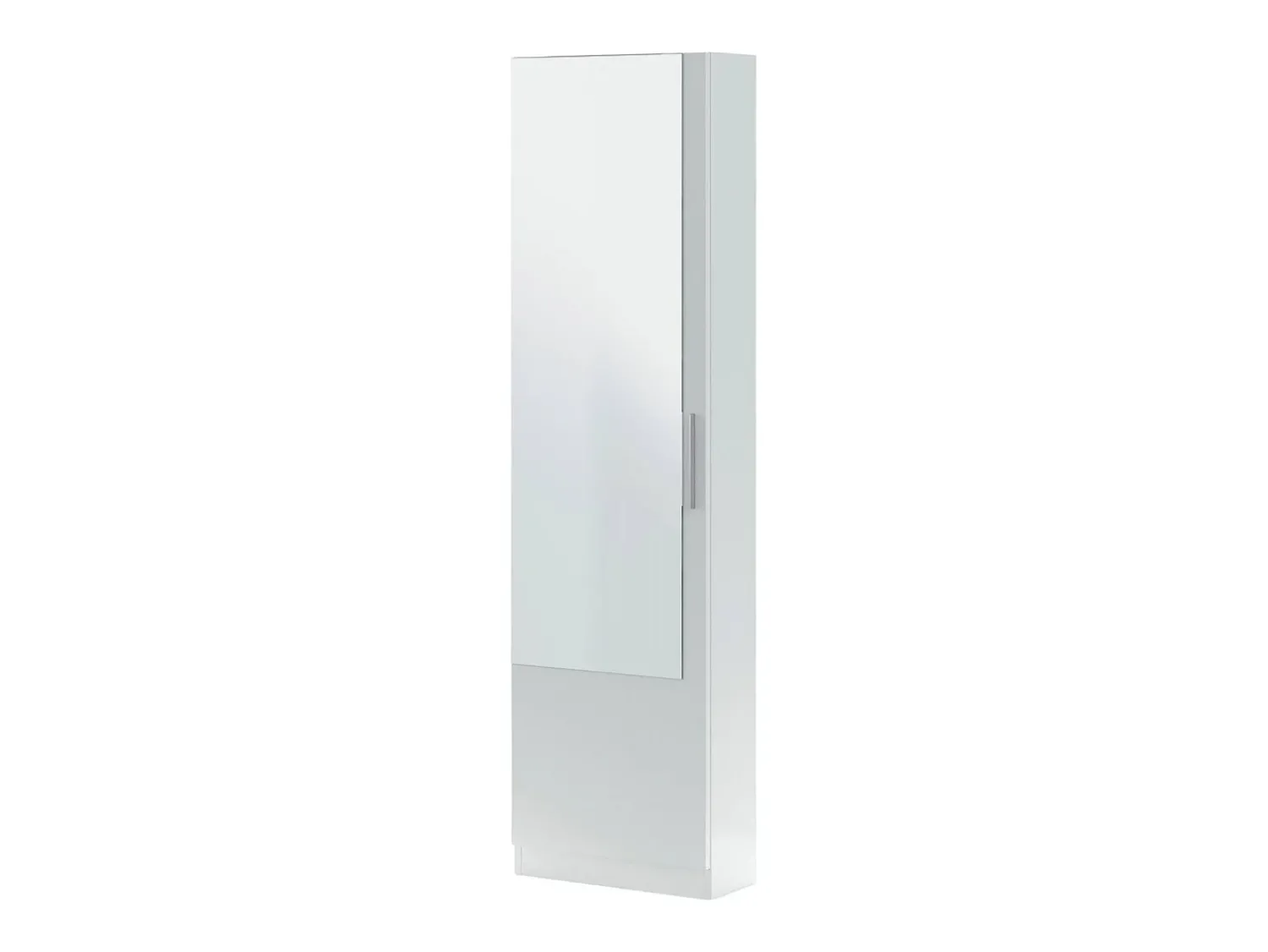 Dmora Sapateira Dcozzol, Sapateira alta com 1 porta, Sapateira moderna, Armário de entrada com espelho, 50x22h180 cm,^ Móvel De Arrumação|Sapateira