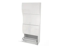 Móvel De Arrumação|Sapateira|Dmora Sapateira Ddelig, Armário multiuso com 4 portas, Sapateira de entrada, 100% Fabricado na Itália, 71x27h162 cm, brilhante Branco