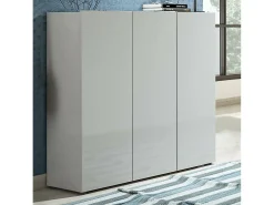 Outlet Dmora Sapateira Ddickman, Sapateira, Armário de entrada multiuso, Armário para calçado, Made in Italy, 120x34h115 cm, Cinza Cinzento