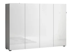 Dmora Sapateira Ddilorenz, Sapateira, Armário de entrada multiuso, Armário para calçado, Made in Italy, 160x34h115 cm, brilhante^ Móvel De Arrumação|Sapateira
