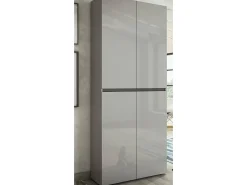 Móvel De Arrumação|Sapateira*Dmora Sapateira Ddjimsit, Armário de sapato, Armário de entrada multiuso, Armário de calçado,Made in Italy, 80x34h200 cm, Cinza Cinzento