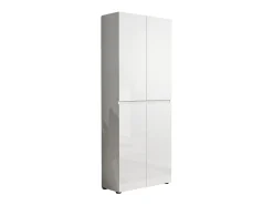 Sale Dmora Sapateira Ddjimsit, Sapateira, Armário de entrada multiuso, Armário para calçado, Made in Italy, 80x34h200 cm, brilhante Branco