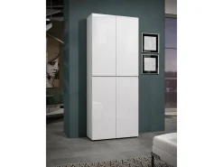 Sale Dmora Sapateira Ddjimsit, Sapateira, Armário de entrada multiuso, Armário para calçado, Made in Italy, 80x34h200 cm, brilhante Branco