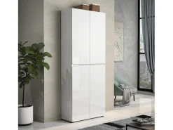 Sale Dmora Sapateira Ddjimsit, Sapateira, Armário de entrada multiuso, Armário para calçado, Made in Italy, 80x34h200 cm, brilhante Branco