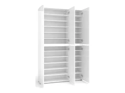Móvel De Arrumação|Sapateira*Dmora Sapateira Ddomingue, Sapateira, Guarda-roupa da ingResso multiuso, Armário para calçado, Made in Italy, 122x34h200 cm, brilhante Branco