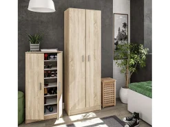 Calicosy Sapateira de carvalho canadense 108x55x36 cm^ Móvel De Arrumação|Sapateira