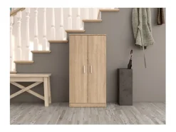 Calicosy Sapateira de carvalho canadense 108x55x36 cm^ Móvel De Arrumação|Sapateira