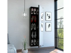 Móvel De Arrumação|Sapateira*TuHome Sapateira de parede Leto com espelho, estilo moderno e espaço, 137.92 cm X 46.99 cm X 20.57 cm , Preto