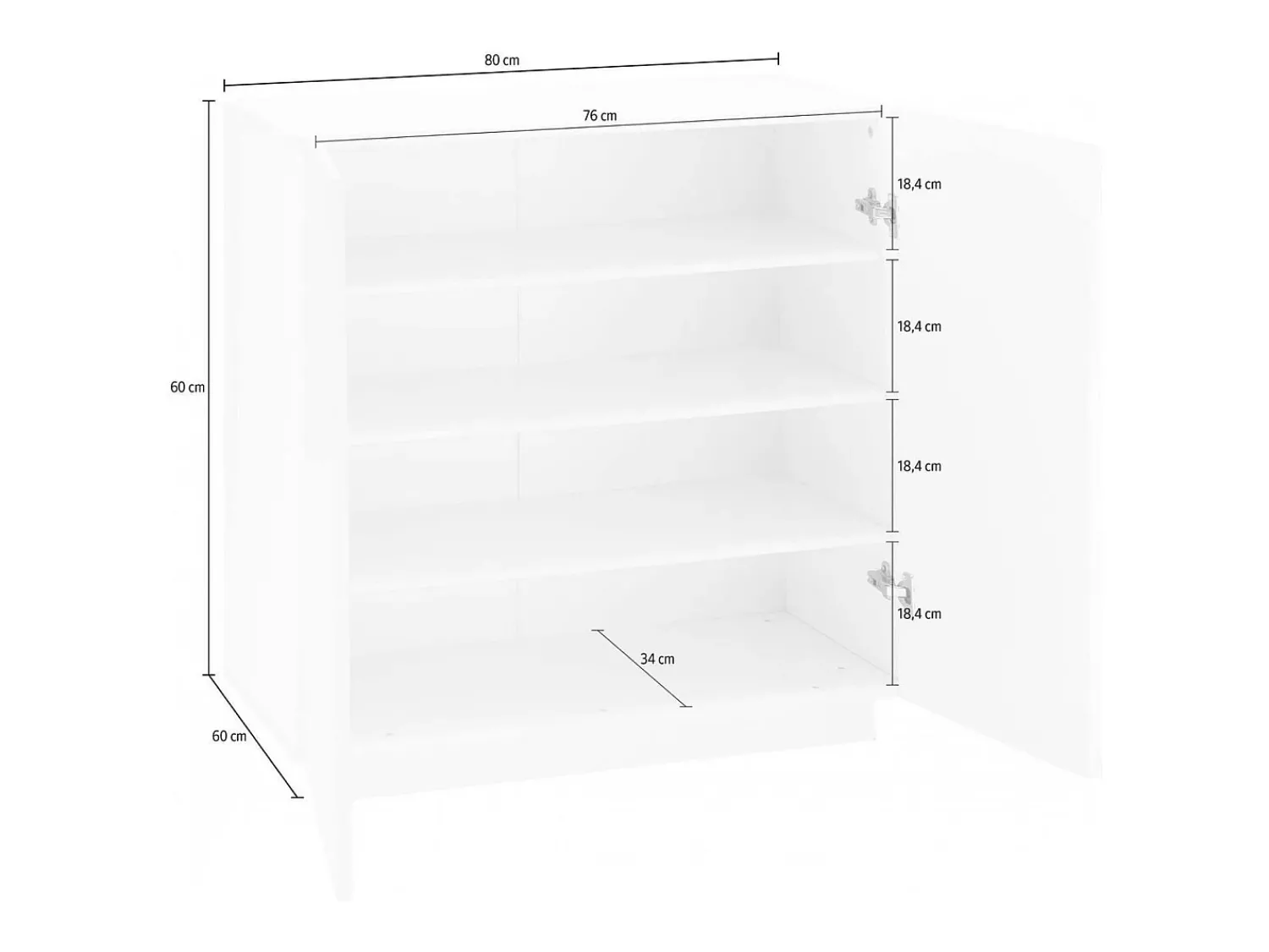Dmora Sapateira Dfogl, Armário multiuso com 2 portas, Sapateira de entrada, 100% Fabricado na Itália, 80x38h86 cm, Branco brilhante^ Móvel De Arrumação|Sapateira