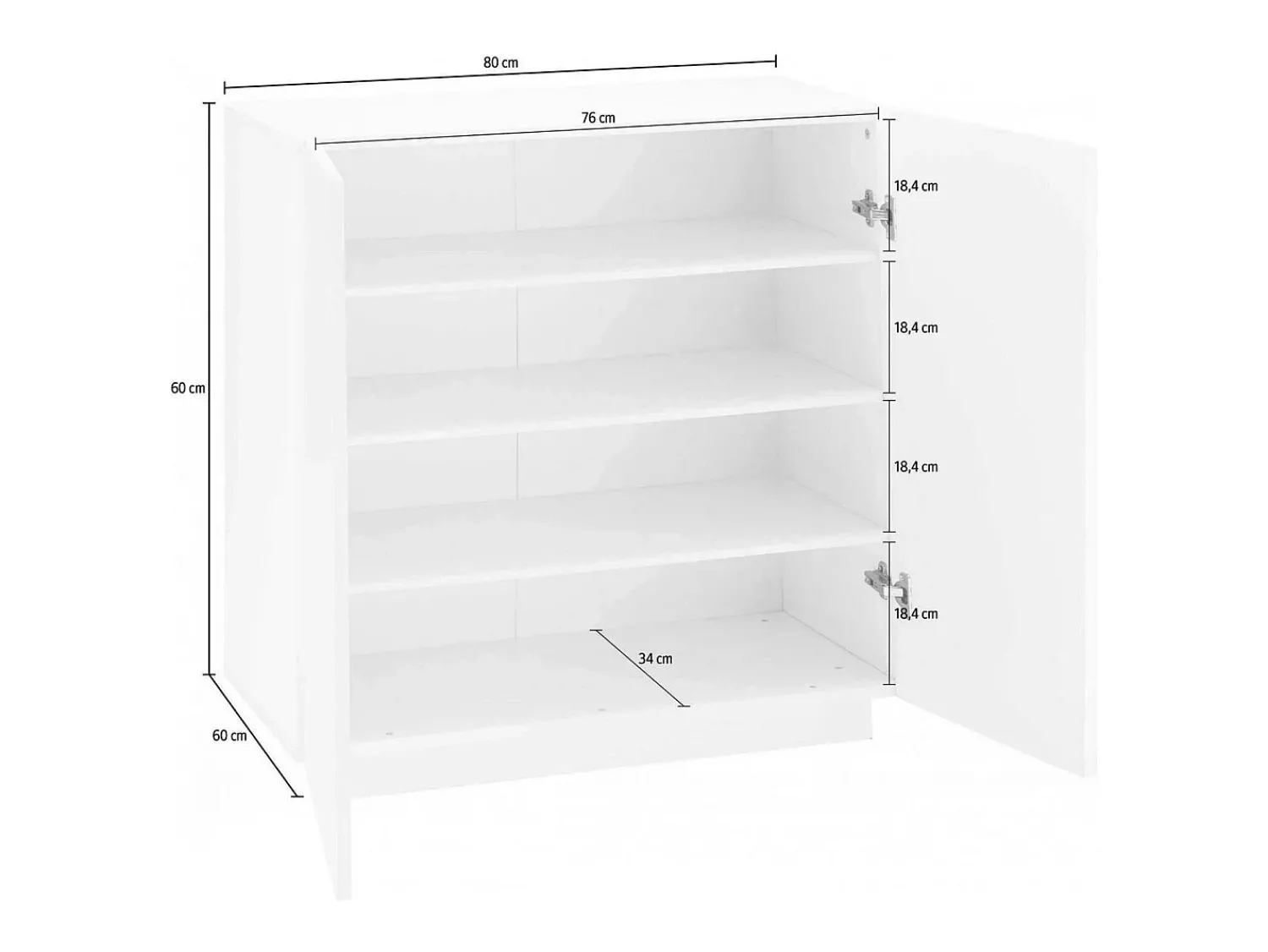 Móvel De Arrumação|Sapateira|Dmora Sapateira Dfogl, Armário multiuso com 2 portas, Sapateira de entrada, 100% Fabricado na Itália, 80x38h86 cm, Ardósia Cinza antracite