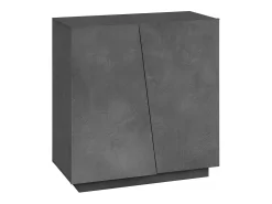 Móvel De Arrumação|Sapateira|Dmora Sapateira Dfogl, Armário multiuso com 2 portas, Sapateira de entrada, 100% Fabricado na Itália, 80x38h86 cm, Ardósia Cinza antracite