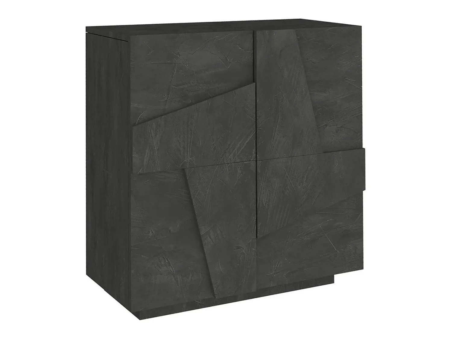 Móvel De Arrumação|Sapateira|Dmora Sapateira Dfogl, Armário multiuso com 2 portas, Sapateira de entrada, 100% Fabricado na Itália, 81x38h86 cm, Ardósia com detalhe Cinzento