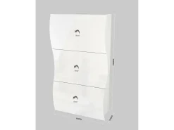 Dmora Sapateira Dgan, Armário multiuso com 3 portas, Sapateira de entrada, 100% Fabricado na Itália, 71x27h122 cm, brilhante^ Móvel De Arrumação|Sapateira