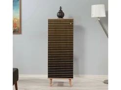 Móvel De Arrumação|Sapateira*Dmora Sapateira DGrandin, Armário de sapato, Armário de entrada multiuso, Armário de calçado, 50x38h135 cm, Carvalho Castanho