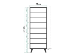 Móvel De Arrumação|Sapateira*Dmora Sapateira DGrandin, Armário de sapato, Armário de entrada multiuso, Armário de calçado, 50x38h135 cm, Carvalho Castanho