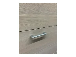 New Dmora Sapateira Dgratto, Móvel de entrada multiuso com 5 portas sanfonadas, Sapateira moderna, 100% Fabricado na Itália, 67x18h184 cm, Lariço Castanho