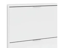 Dmora Sapateira Dighina, Sapateira com 2 portas dobráveis, Sapateira de entrada baixa, Armário baixo, 75x22h76 cm,^ Móvel De Arrumação|Sapateira