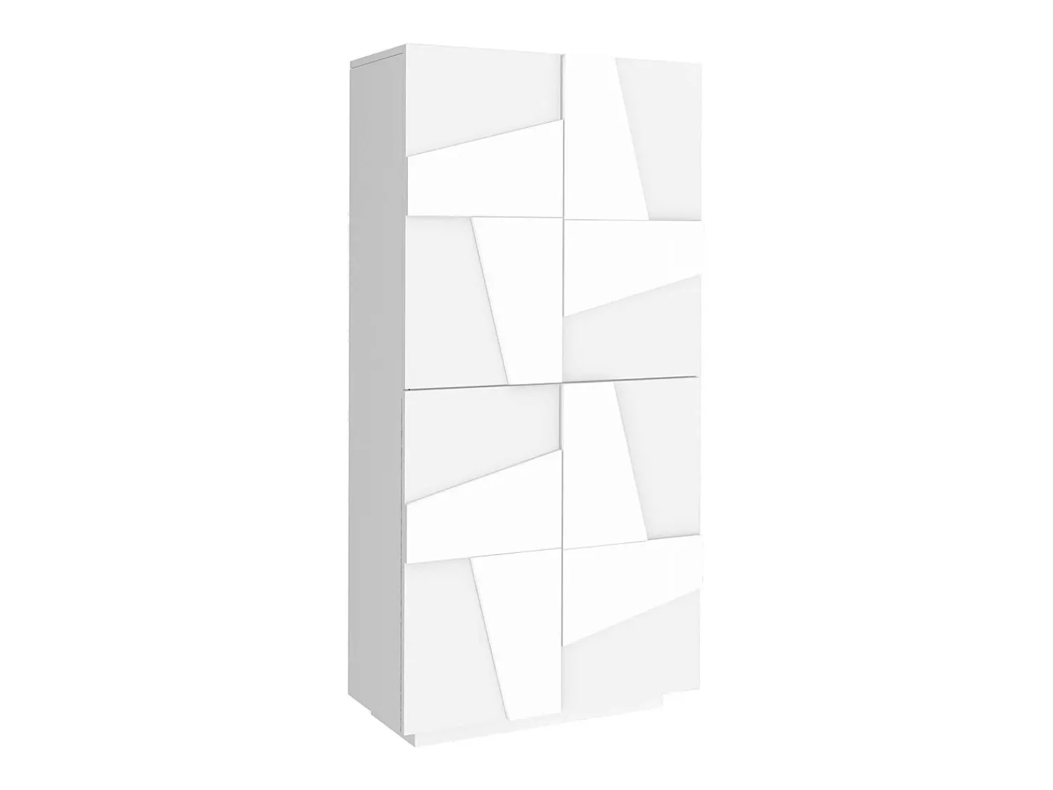 Móvel De Arrumação|Sapateira*Dmora Sapateira Dlerd, Armário multiuso com 4 portas articuladas, Sapateira de entrada, 100% Fabricado na Itália, 81x38h167 cm, brilhante Branco