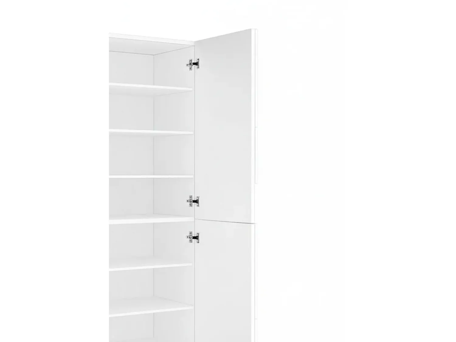 Móvel De Arrumação|Sapateira*Dmora Sapateira Dlerd, Armário multiuso com 4 portas articuladas, Sapateira de entrada, 100% Fabricado na Itália, 81x38h167 cm, brilhante Branco