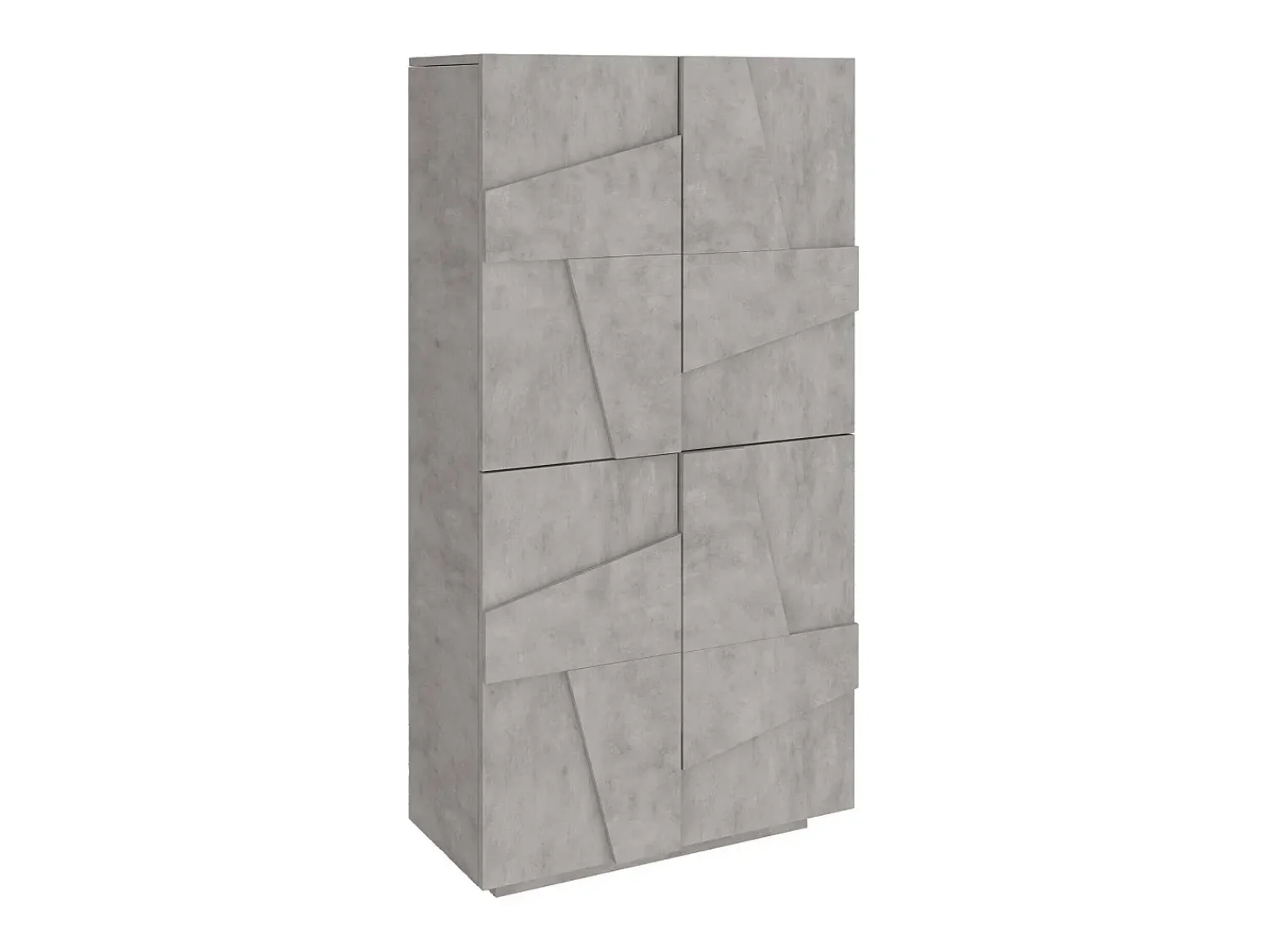 Best Dmora Sapateira Dlerd, Armário multiuso com 4 portas articuladas, Sapateira de entrada, 100% Fabricado na Itália, 81x38h167 cm, Cimento Cinzento