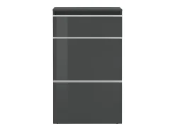 Móvel De Arrumação|Sapateira|Dmora Sapateira Dlogarz, Armário multiuso com 2 portas e 1 porta basculante, Sapateira de entrada, 100% Fabricado na Itália, 60x27h108 cm, Antracite brilhante Preto