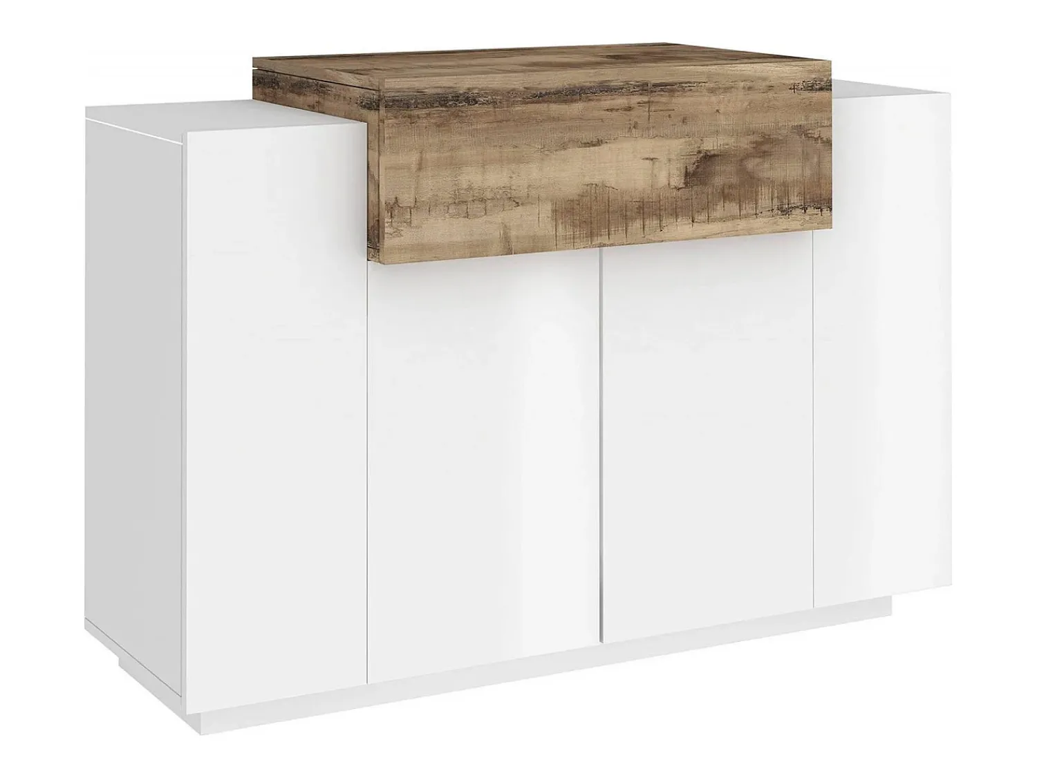 Dmora Sapateira Dlucc, armário multiuso com 2 portas e 1 porta basculante, sapateira de entrada, 100% Fabricado na Itália, 120x45h86 cm, brilhante e bordo^ Móvel De Arrumação|Sapateira