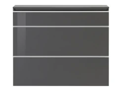 Dmora Sapateira Dlukak, Armário multiuso com 2 portas e 1 porta basculante, Sapateira de entrada, 100% Fabricado na Itália, 120x27h108 cm, Antracite brilhante Preto