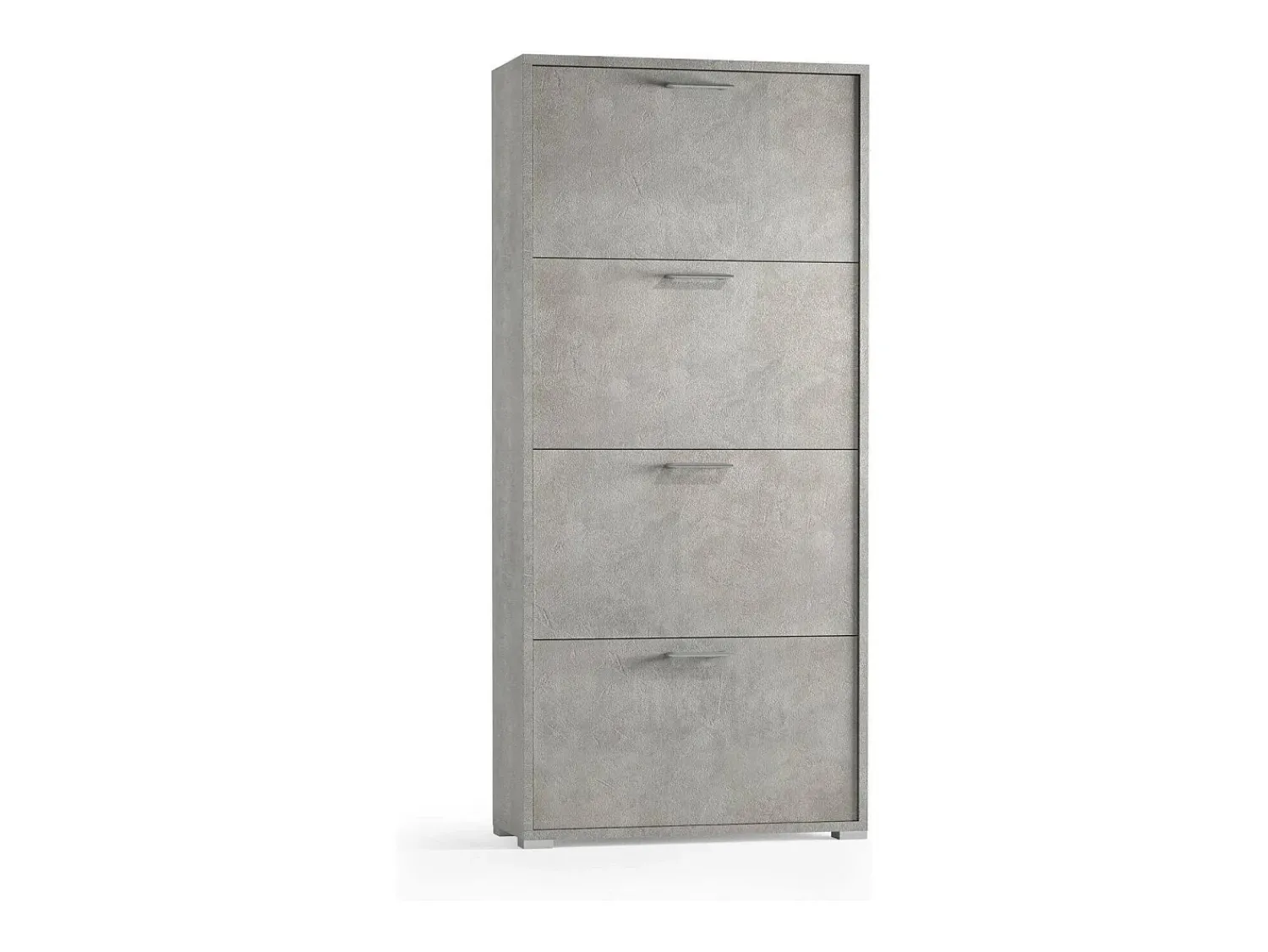 Dmora Sapateira Dmarcat, móvel de entrada multiuso com 4 portas sanfonadas, sapateira de dupla profundidade, 100% Fabricado na Itália, 67x28h147 cm, Cimento^ Móvel De Arrumação|Sapateira