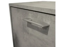 Dmora Sapateira Dmarcat, móvel de entrada multiuso com 4 portas sanfonadas, sapateira de dupla profundidade, 100% Fabricado na Itália, 67x28h147 cm, Cimento^ Móvel De Arrumação|Sapateira