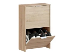Sale Dmora Sapateira Dmoretto, Sapateira que economiza espaço com 2 portas, Sapateira de entrada, Guarda-roupa de sapateira, 50x22h76 cm, Carvalho Castanho