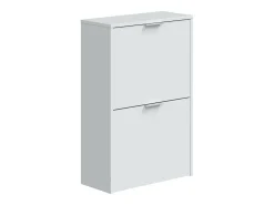 Móvel De Arrumação|Sapateira*Dmora Sapateira Dmoretto, Sapateira que economiza espaço com 2 portas, Sapateira de entrada, Guarda-roupa de sapateira, 50x22h76 cm, Branco