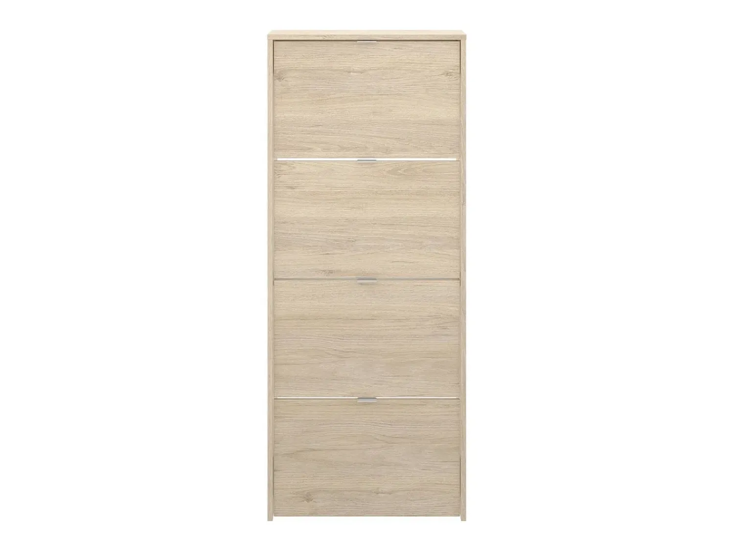 New Dmora Sapateira Dmurie, Sapateira de entrada que economiza espaço, Sapateira com 4 portas dobráveis, 61x25h149 cm, Carvalho Castanho