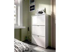Dmora Sapateira Dmurr, sapateira de entrada que economiza espaço, sapateira com 3 portas dobráveis, 61x25h113 cm,^ Móvel De Arrumação|Sapateira