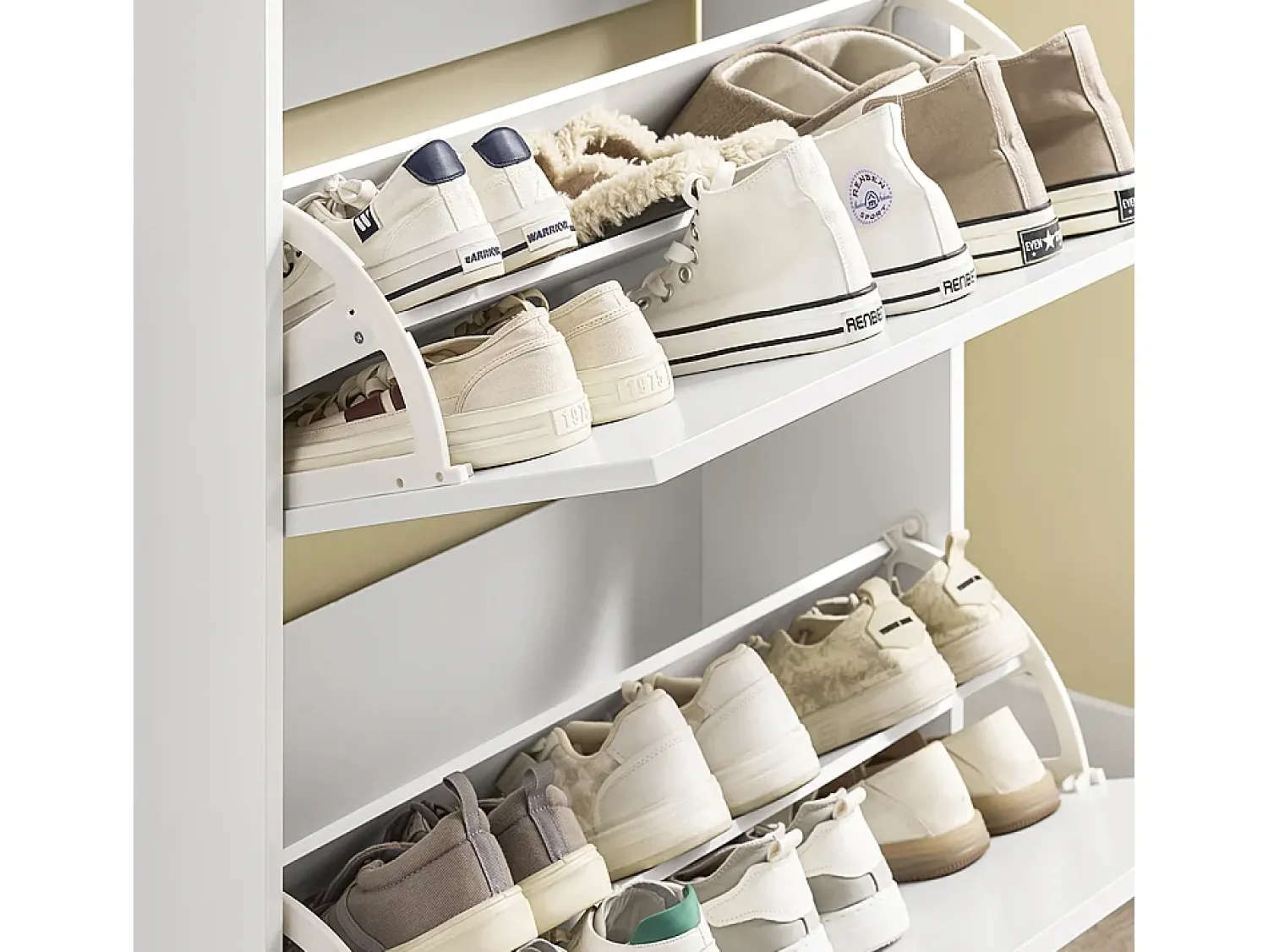 Móvel De Arrumação|Sapateira*Sobuy Sapateira dobrável para 12 pares, economizadora de espaço, na cor branca Branco