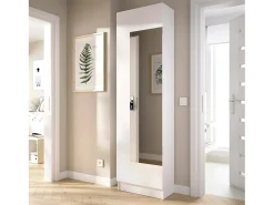 Dmora Sapateira Dpagani, Sapateira de entrada que economiza espaço, Sapateira com 1 porta espelhada, 50x27h186 cm,^ Móvel De Arrumação|Sapateira