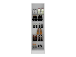 Dmora Sapateira Dpagani, Sapateira de entrada que economiza espaço, Sapateira com 1 porta espelhada, 50x27h186 cm,^ Móvel De Arrumação|Sapateira