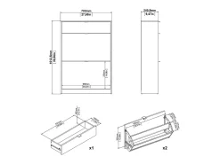 Dmora Sapateira Dtorr, Sapateira, Armário de entrada multiusos, Sapateira, 70x24 h101 cm,^ Móvel De Arrumação|Sapateira
