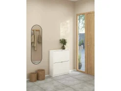New Dmora Sapateira Dtorris, Sapateira, Armário de entrada multiusos, Sapateira, 70x24 h85 cm, Branco