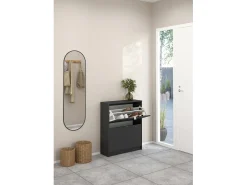 Móvel De Arrumação|Sapateira*Dmora Sapateira Dtorris, Sapateira, Armário de entrada multiusos, Sapateira, 70x24 h85 cm, Cinza Cinzento