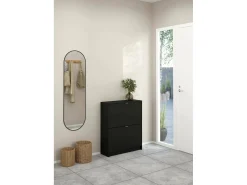 Discount Dmora Sapateira Dtorris, Sapateira, Armário de entrada multiusos, Sapateira, 70x24 h85 cm, Preto