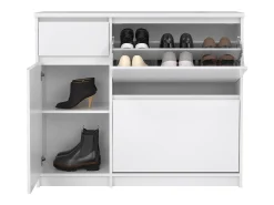 Móvel De Arrumação|Sapateira*Dmora Sapateira Dtrainin, Sapateira, Armário de entrada multiusos, Sapateira, 109x32 h93 cm, Branco