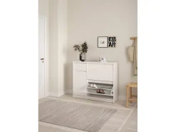 Móvel De Arrumação|Sapateira*Dmora Sapateira Dtrainin, Sapateira, Armário de entrada multiusos, Sapateira, 109x32 h93 cm, Branco