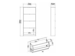 Móvel De Arrumação|Sapateira|Dmora Sapateira Dtraor, Sapateira, Armário de entrada multiusos, Sapateira, 70x24 h162 cm, Branco