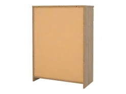 Dmora Sapateira Dtravers, Sapateira, Armário de entrada multiusos, Sapateira, 80x40 h111 cm, Carvalho e Branco^ Móvel De Arrumação|Sapateira
