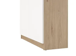 Dmora Sapateira Dtravers, Sapateira, Armário de entrada multiusos, Sapateira, 80x40 h111 cm, Carvalho e Branco^ Móvel De Arrumação|Sapateira