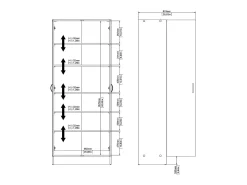Dmora Sapateira Dtrebb, Sapateira, Armário de entrada multiusos, Sapateira, 69x35 h170 cm, Carvalho^ Móvel De Arrumação|Sapateira